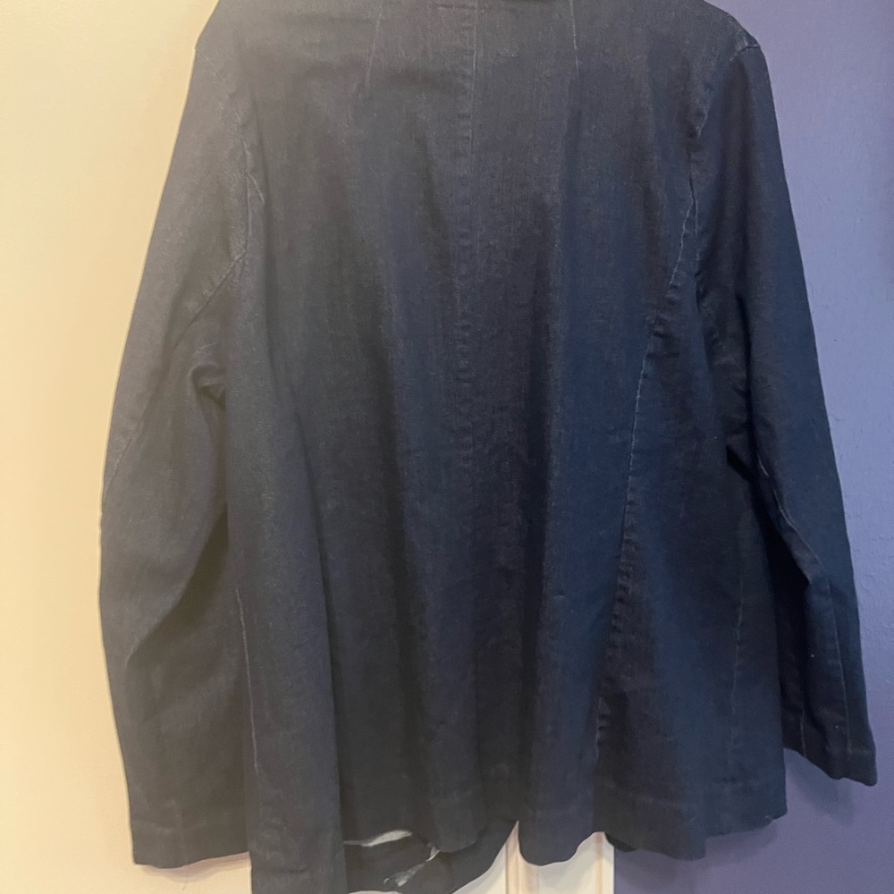 Eloquii Women's Navy Blue Double-Breasted Jacket - Picture 2 of 3